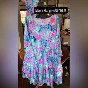 NEW Mama & Me Matching Lilly Pulitzer dresses - XL and 6/7